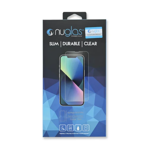NuGlas Tempered Glass Screen Protector for iPhone 13/13 Pro/14