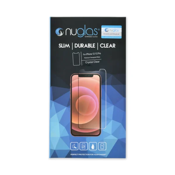 NuGlas Tempered Glass Screen Protector for iPhone 12/12 Pro